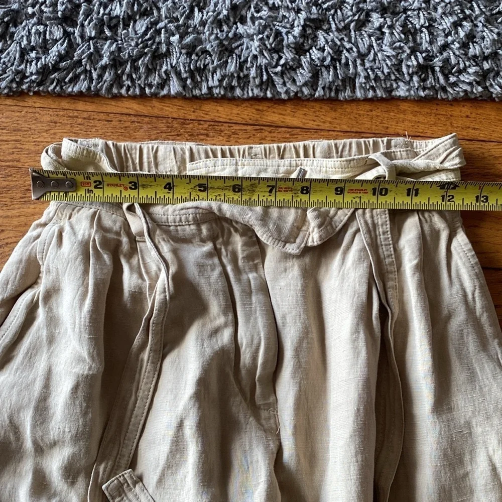 Aritzia Wilfred Kafka Belted Linen Blend Cargo Utility Pant Size 2